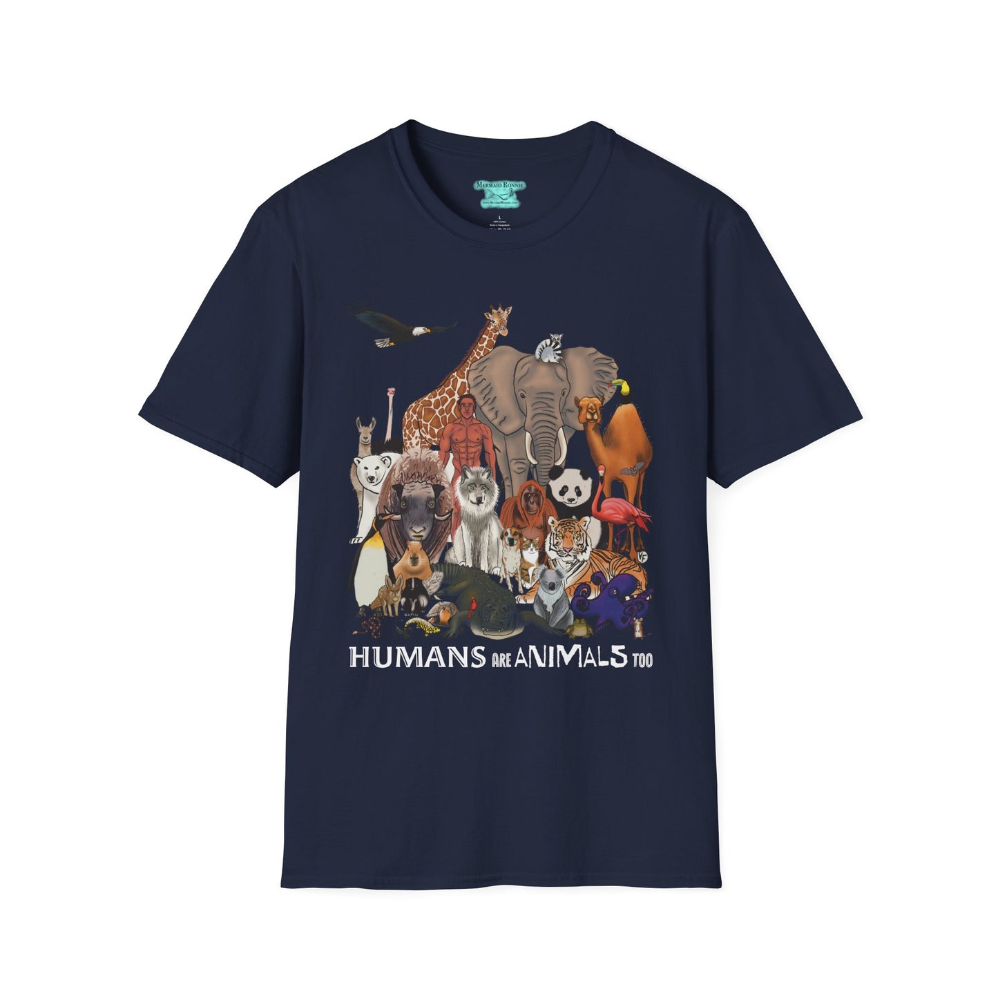Wildlife Conservation T-Shirt, Humans Are Animals Too Graphic Tee, Unisex Short Sleeve