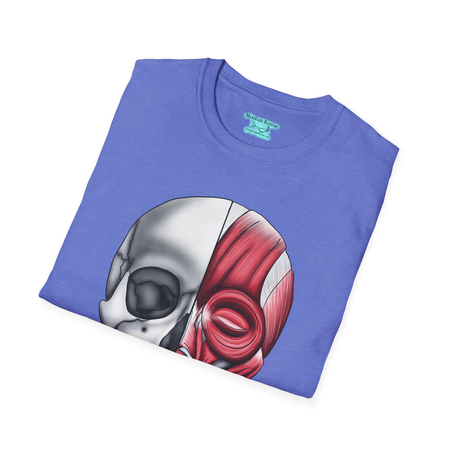 Anatomical Skull T-Shirt, Facial Musculature Medical Illustration, Short Sleeve Skull Shirt