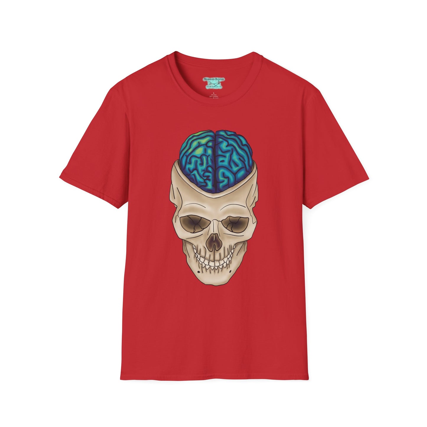 Skull and Brain Graphic T-Shirt, Anatomical Brain, Neuroscience Gift