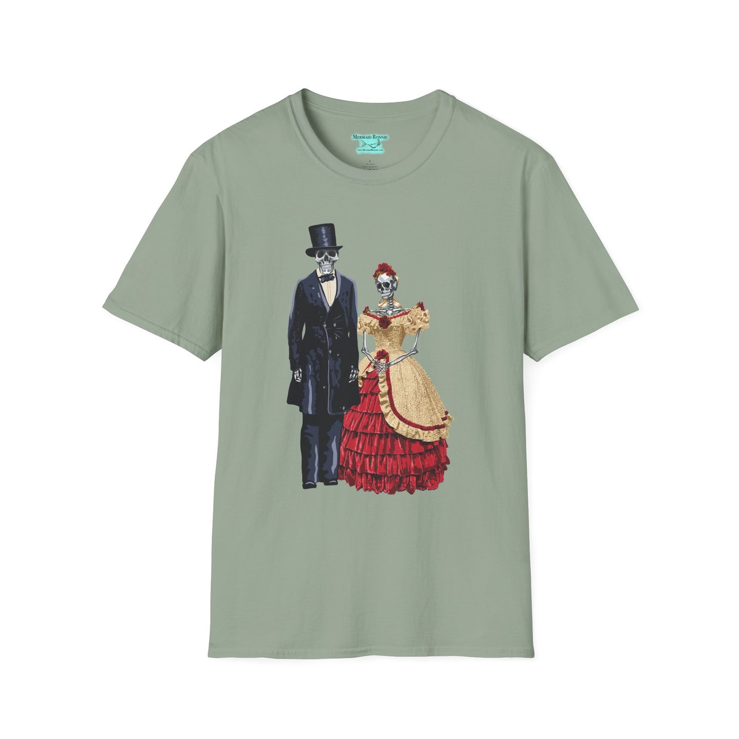 President Lincoln Graphic T-Shirt, Skeleton Abraham and Mary Todd Lincoln Shirt