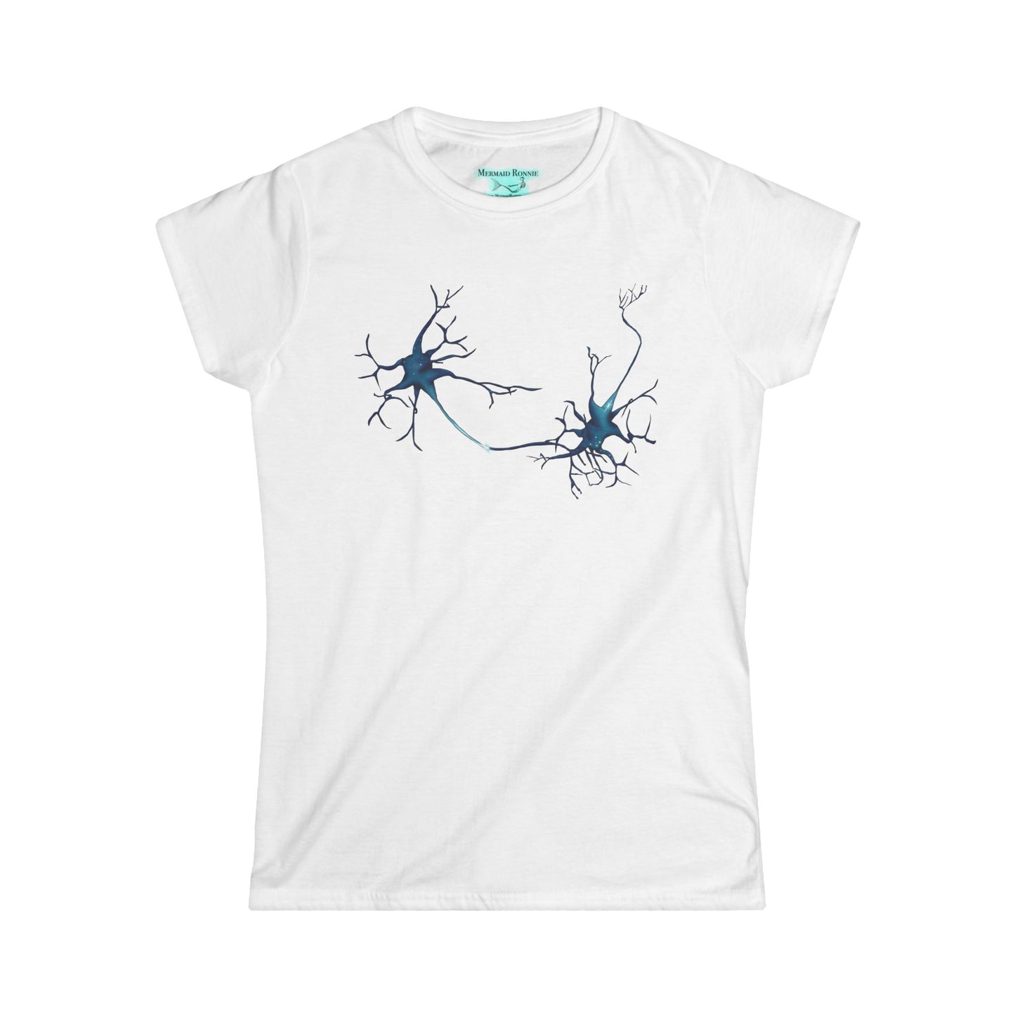 Neuron Women's T-Shirt, Scientific Illustration of Neurons Synapsing