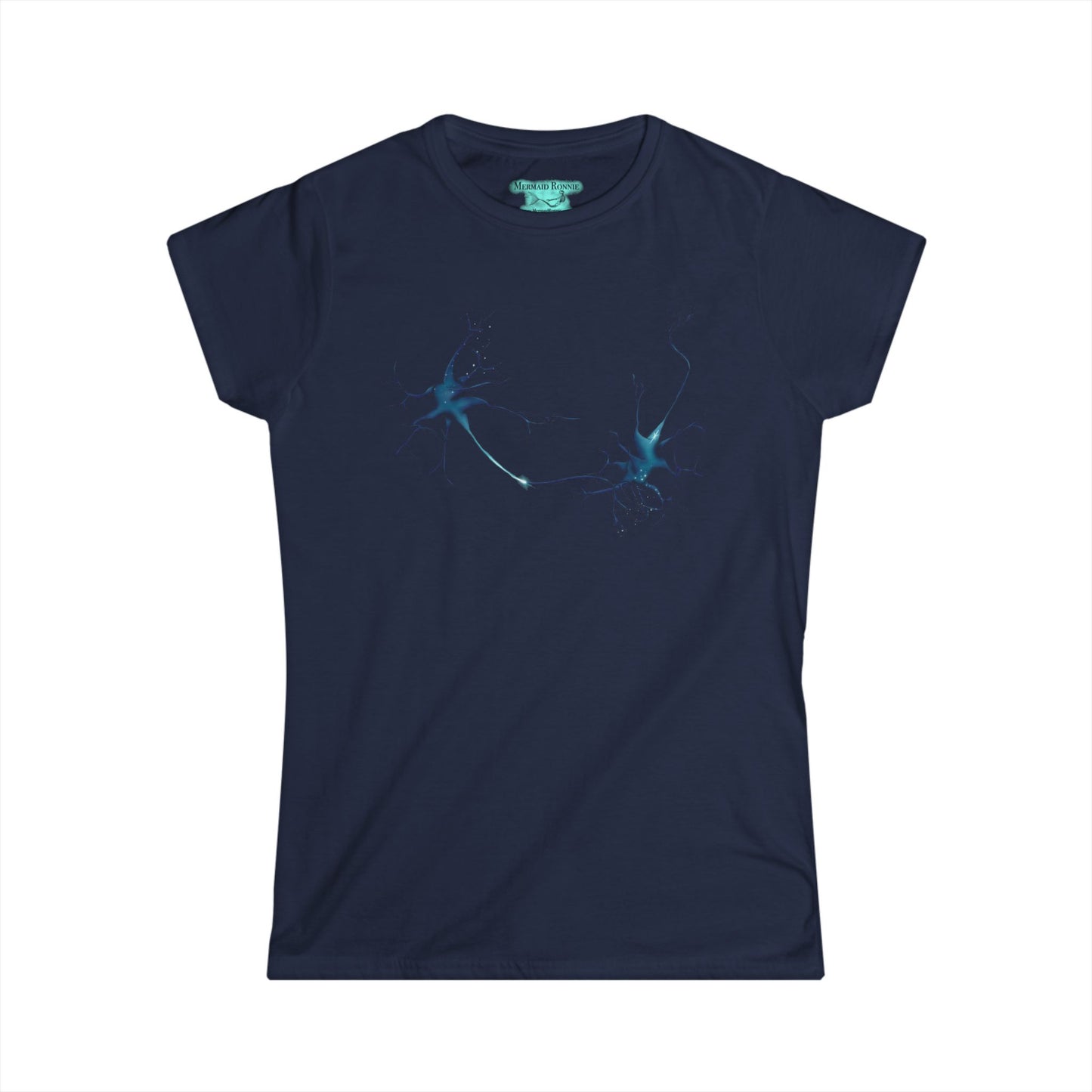 Neuron Women's T-Shirt, Scientific Illustration of Neurons Synapsing