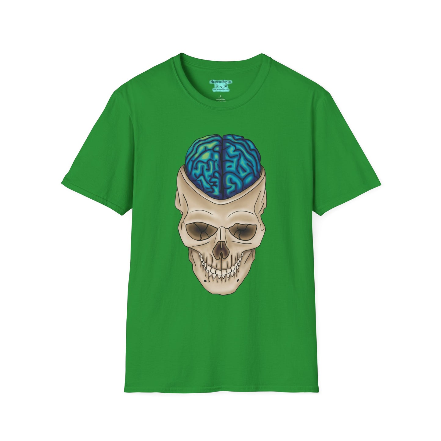 Skull and Brain Graphic T-Shirt, Anatomical Brain, Neuroscience Gift