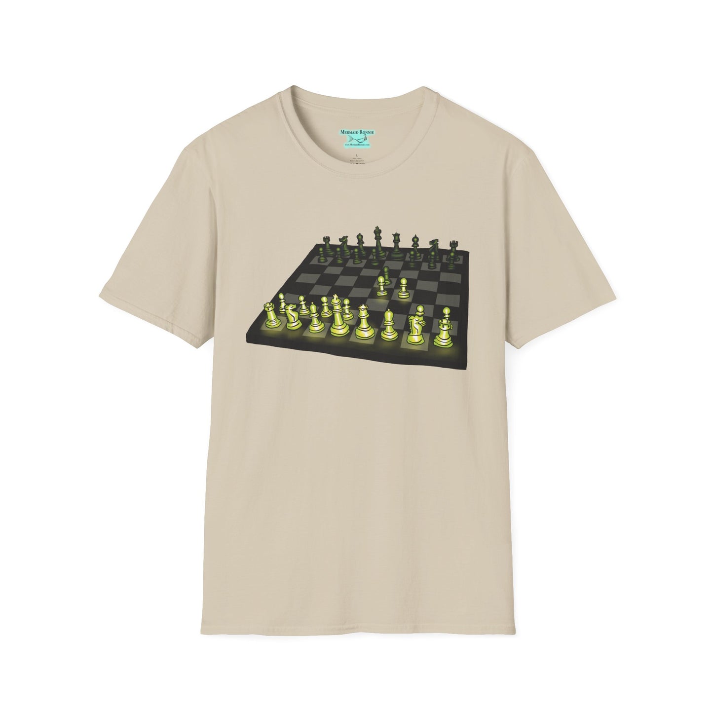 Chess T-Shirt, Queen’s Gambit Opening Position, Unisex Short Sleeve Tee