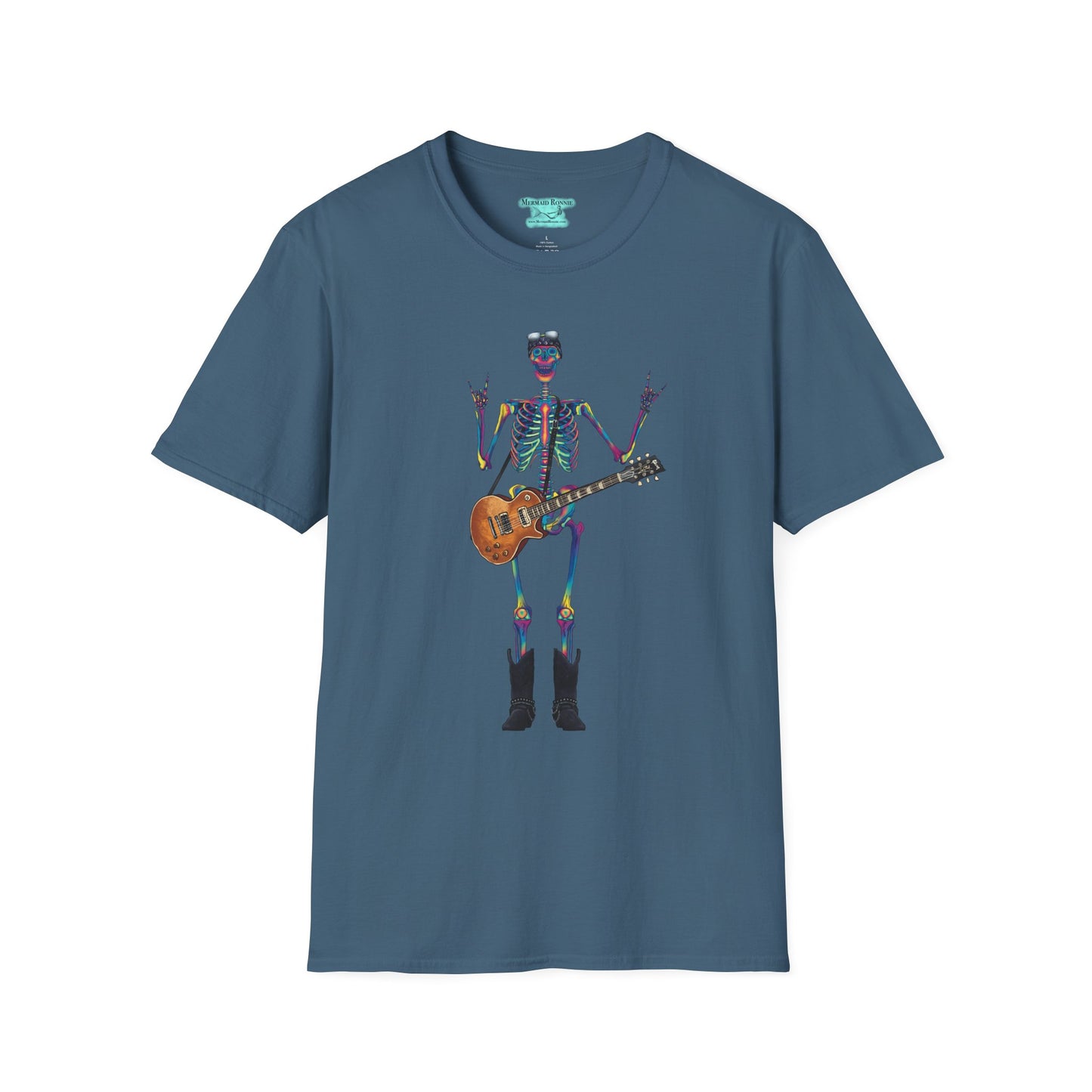 Skeleton Guitarist Graphic T-Shirt, Unisex Rock and Roll Tee, Concert Shirt
