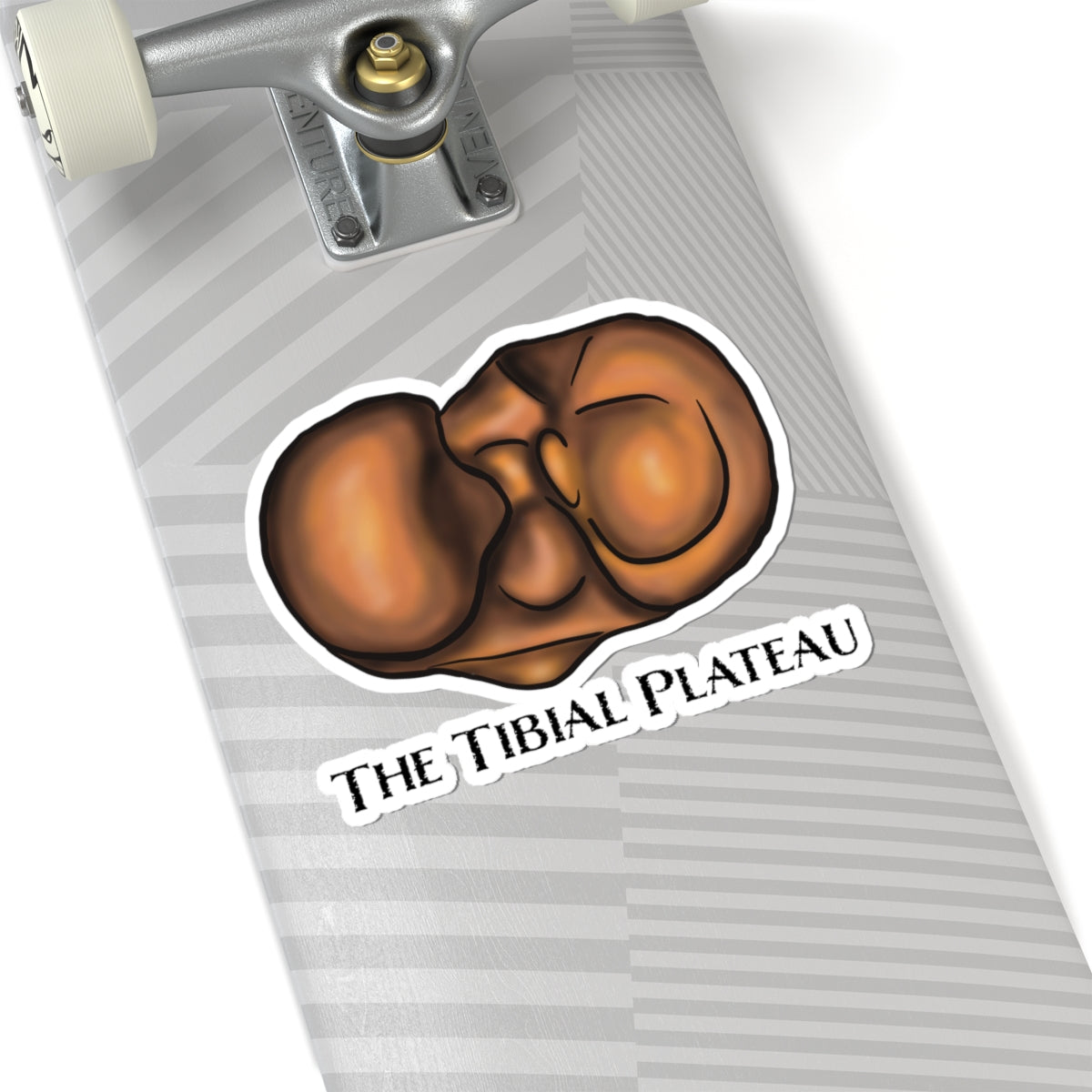 Tibial Plateau Sticker, Knee Anatomy Vinyl Decal, Medical Pun Sticker