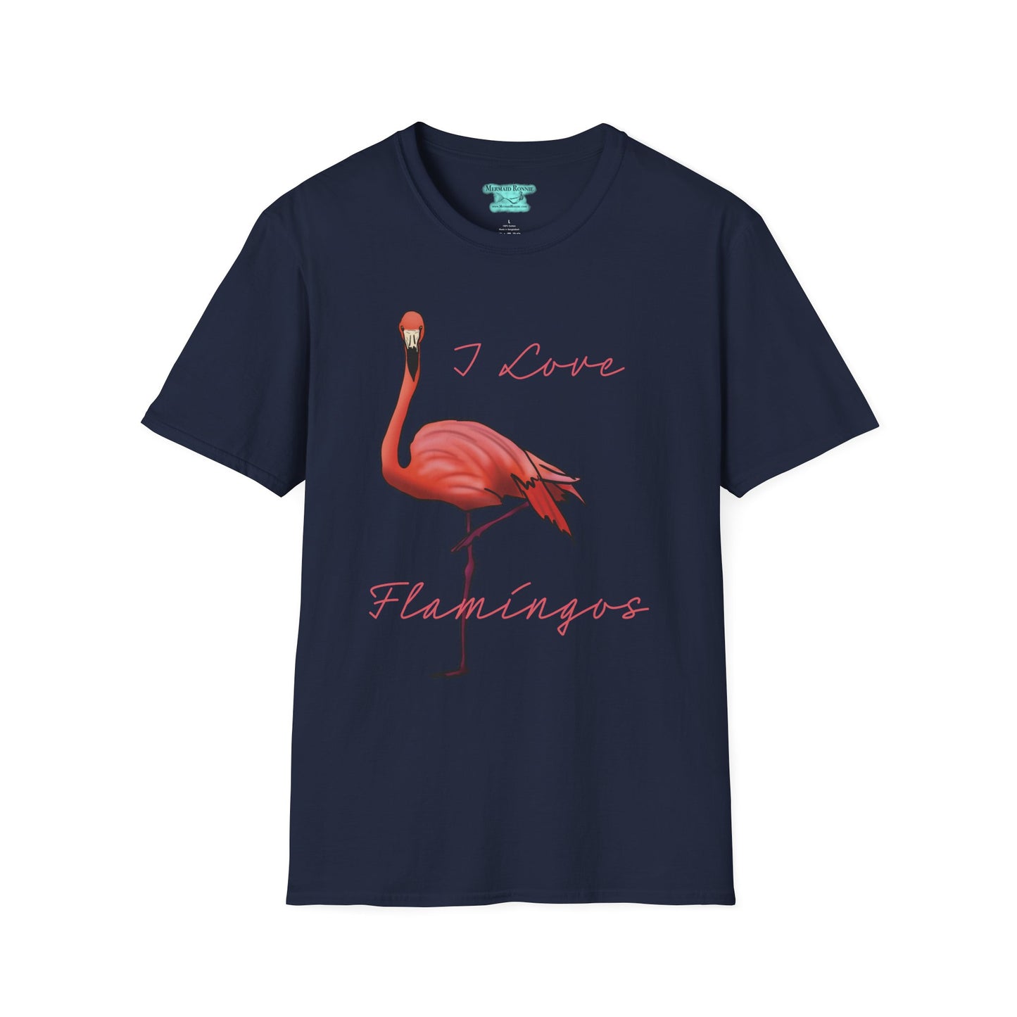 Flamingo T-Shirt, I Love Flamingos Unisex Tee, Flamingo Facts, Printed on Front and Back