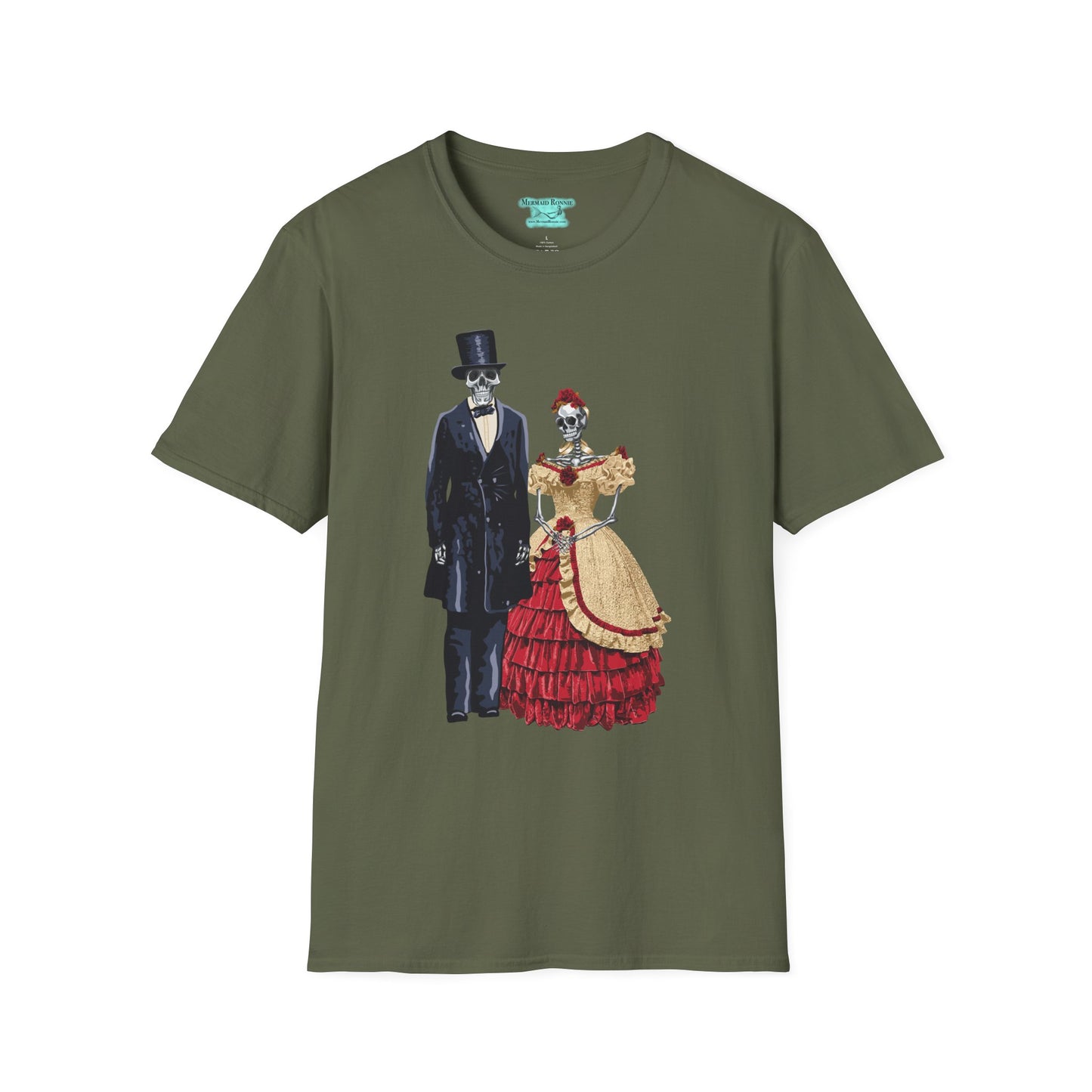 President Lincoln Graphic T-Shirt, Skeleton Abraham and Mary Todd Lincoln Shirt