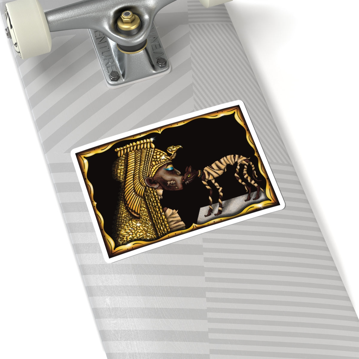 Cleopatra Mummy Sticker, Egyptian Cat Mummy Vinyl Decal, Movie Monster Sticker