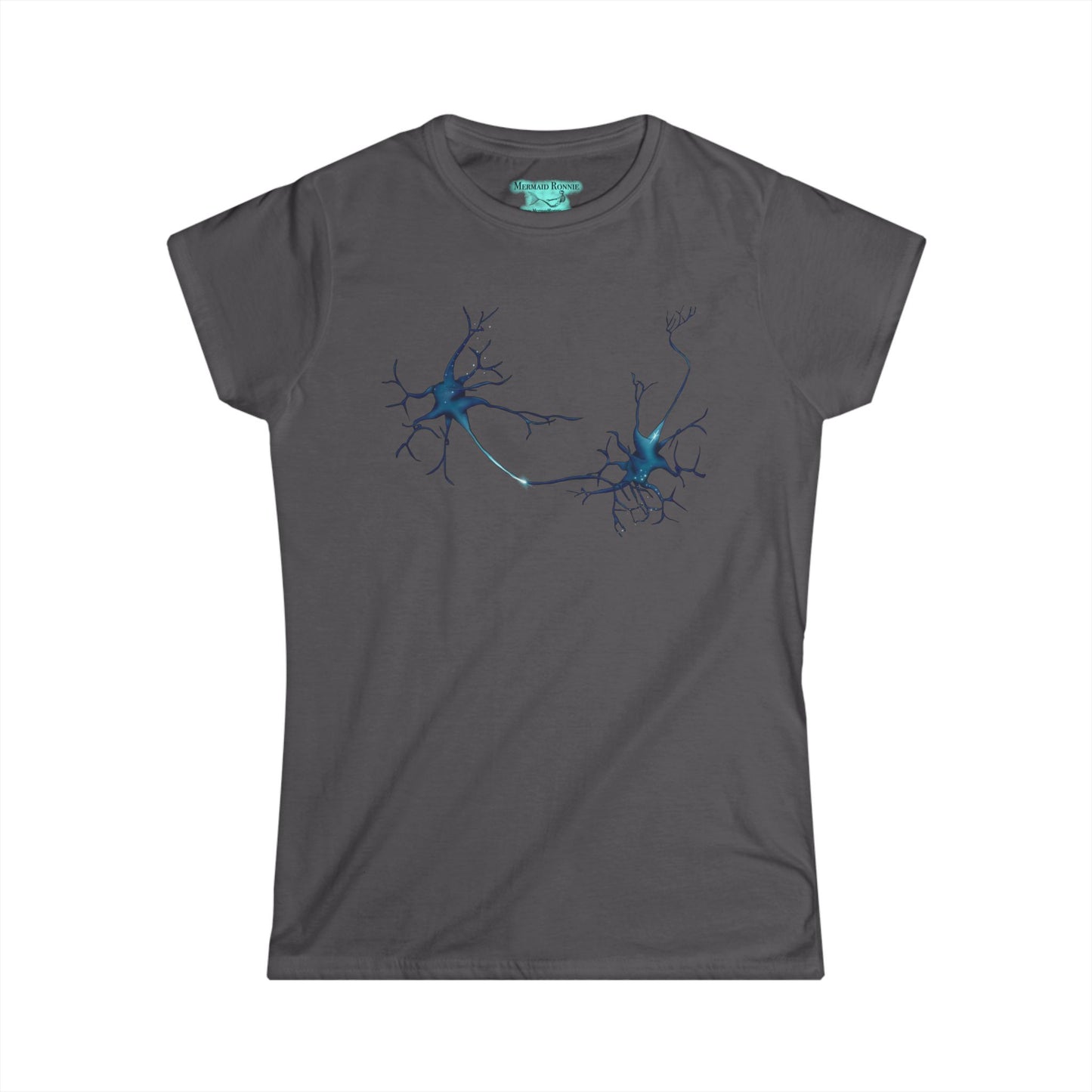 Neuron Women's T-Shirt, Scientific Illustration of Neurons Synapsing