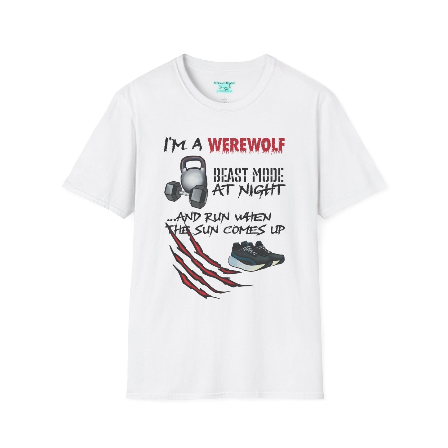 Funny Workout T-Shirt, Werewolf Beast Mode Tee, Unisex Exercise Shirt
