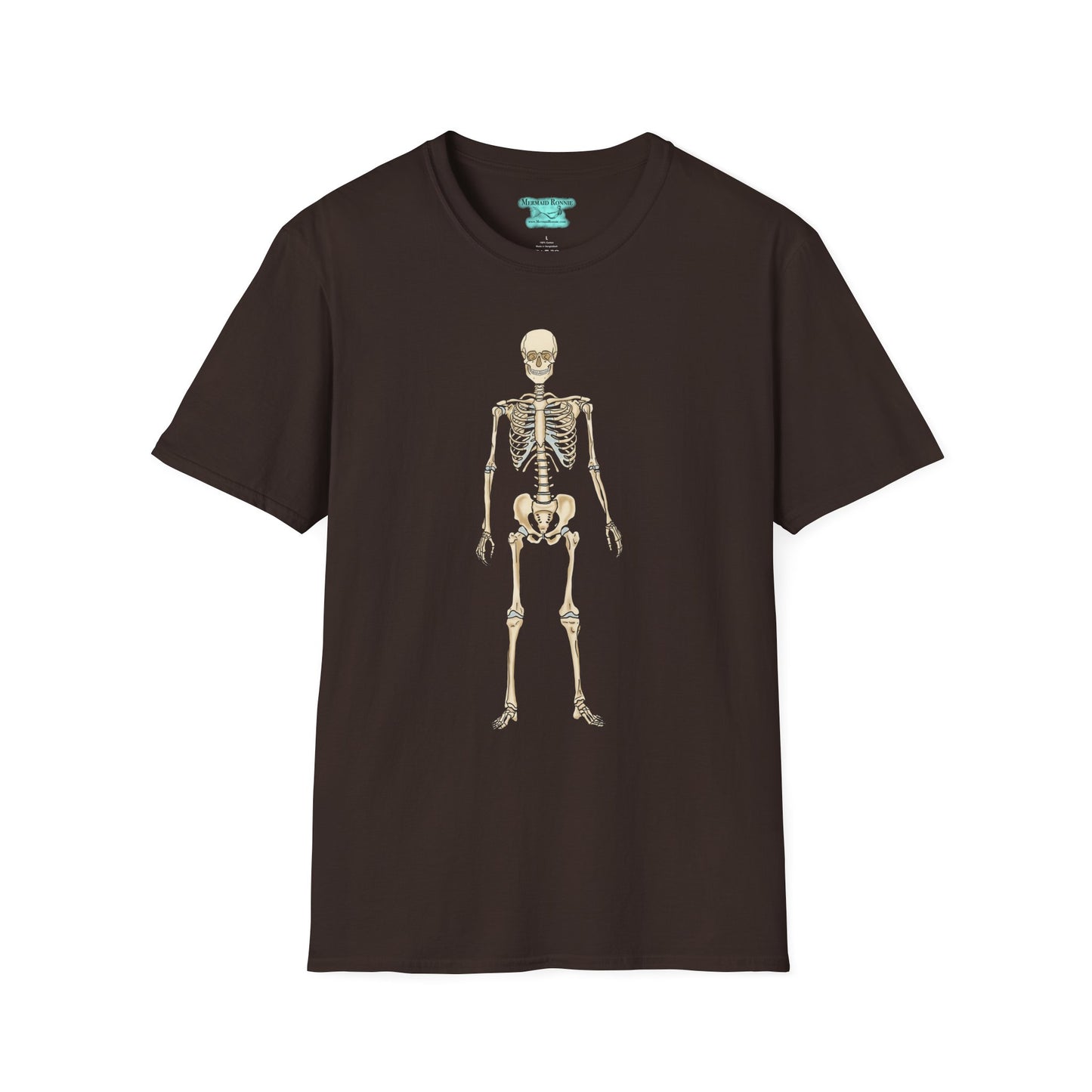 Anatomical Skeleton Graphic T-Shirt, Unisex Short Sleeve Tee, Human Anatomy Gift