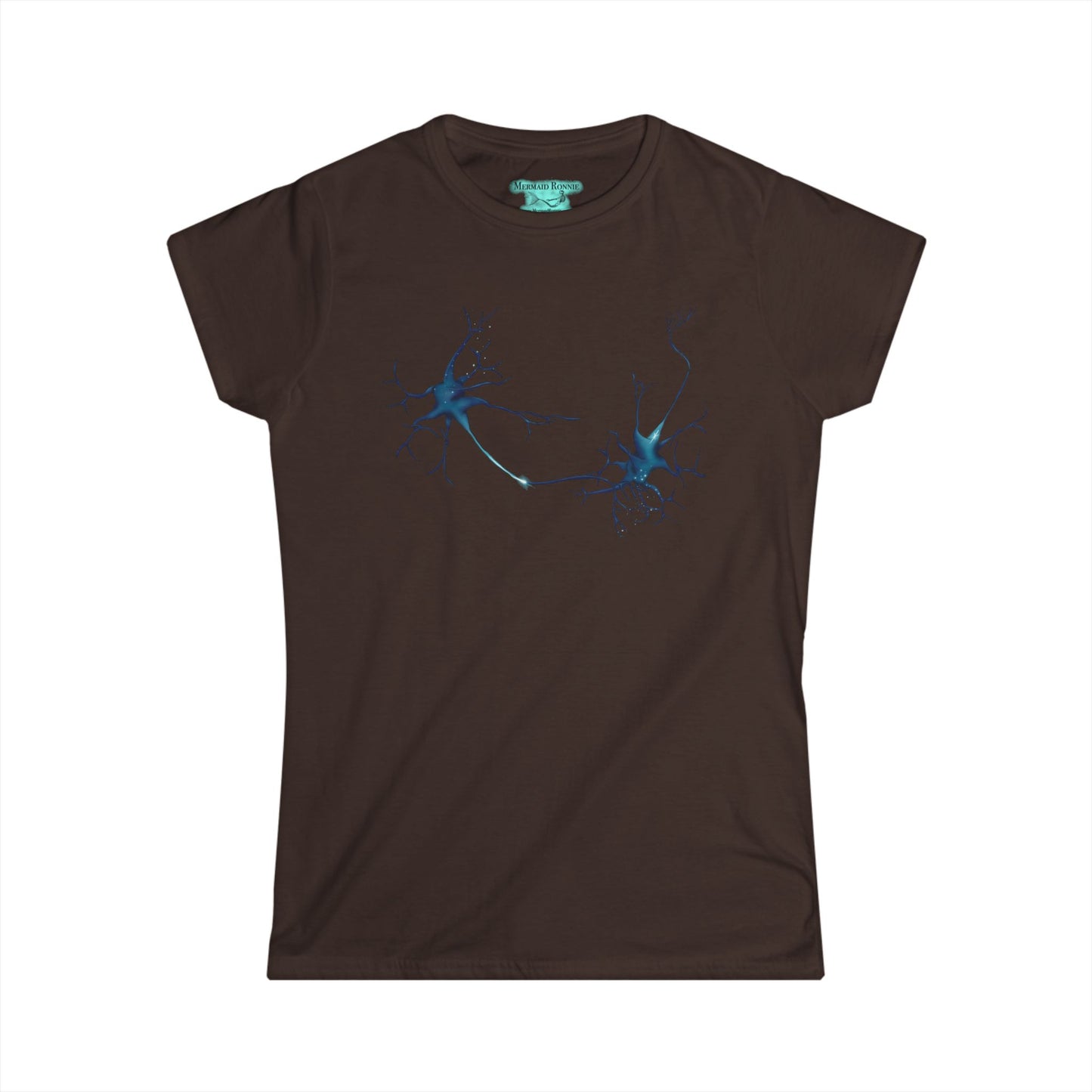 Neuron Women's T-Shirt, Scientific Illustration of Neurons Synapsing