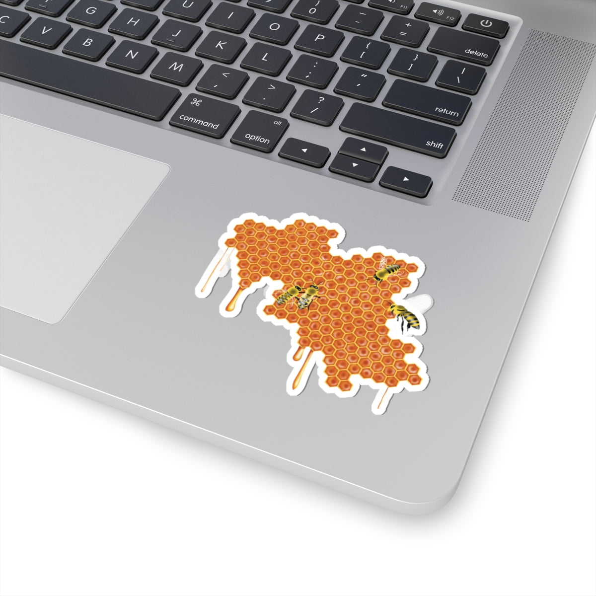 Honeybees Vinyl Sticker, Honey Dripping from Honeycomb Decal, Bee Lover Gift