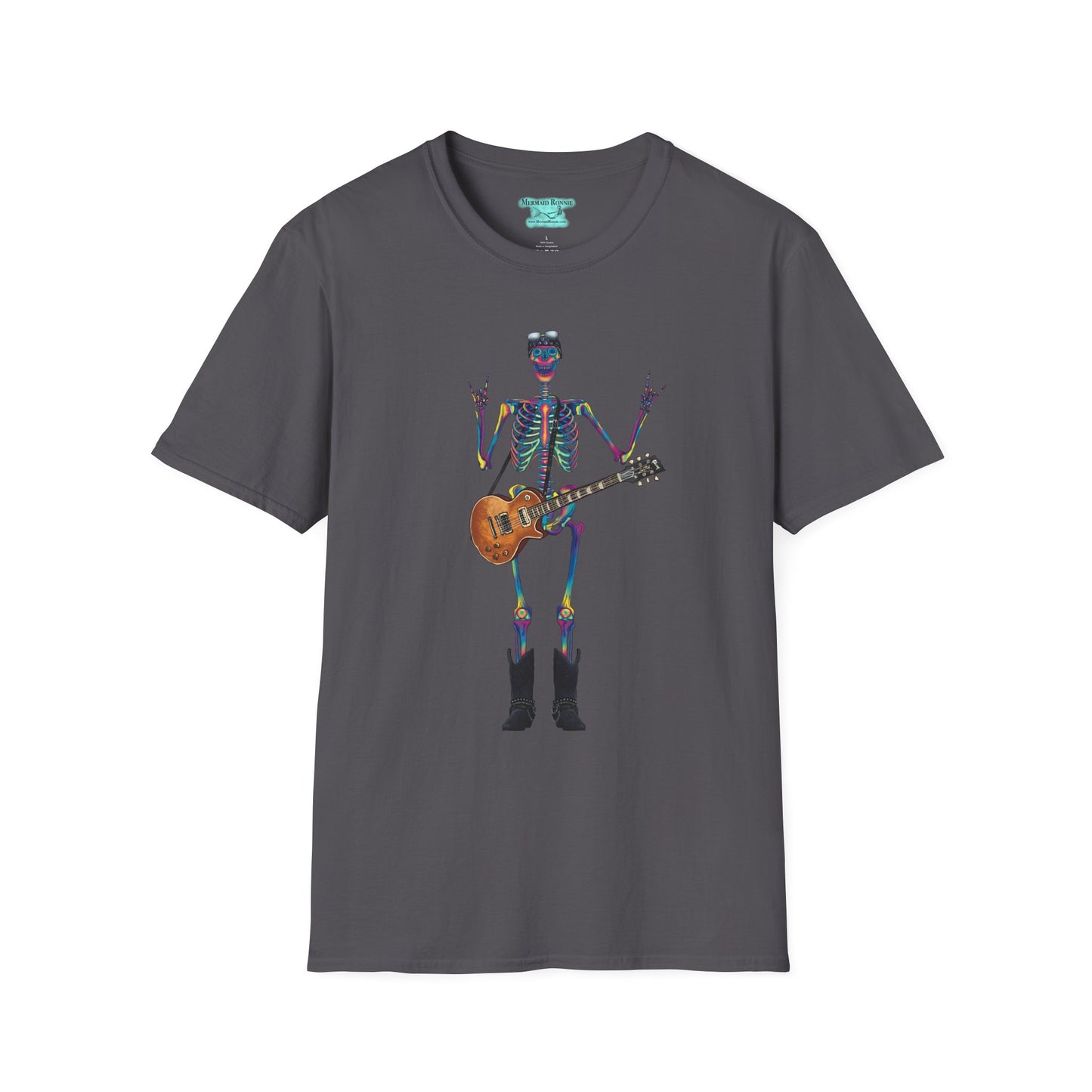 Skeleton Guitarist Graphic T-Shirt, Unisex Rock and Roll Tee, Concert Shirt
