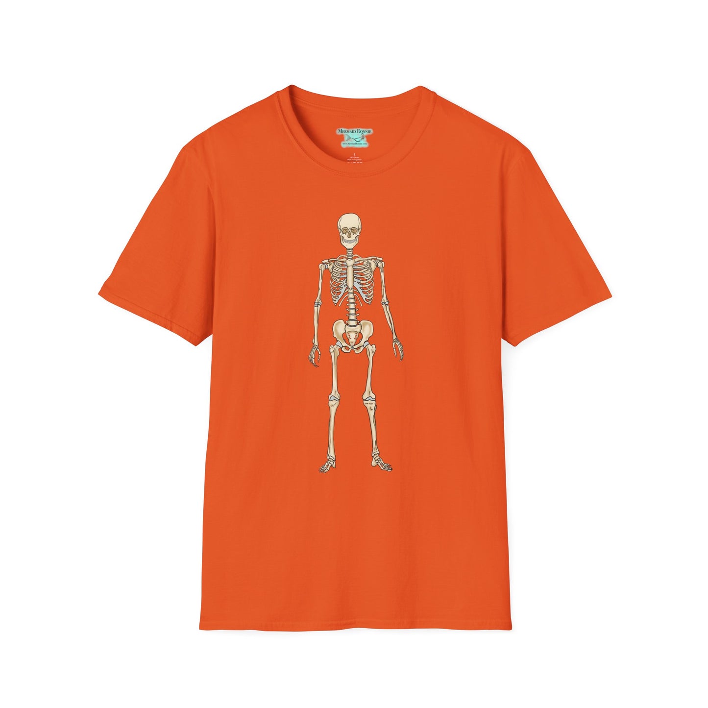 Anatomical Skeleton Graphic T-Shirt, Unisex Short Sleeve Tee, Human Anatomy Gift