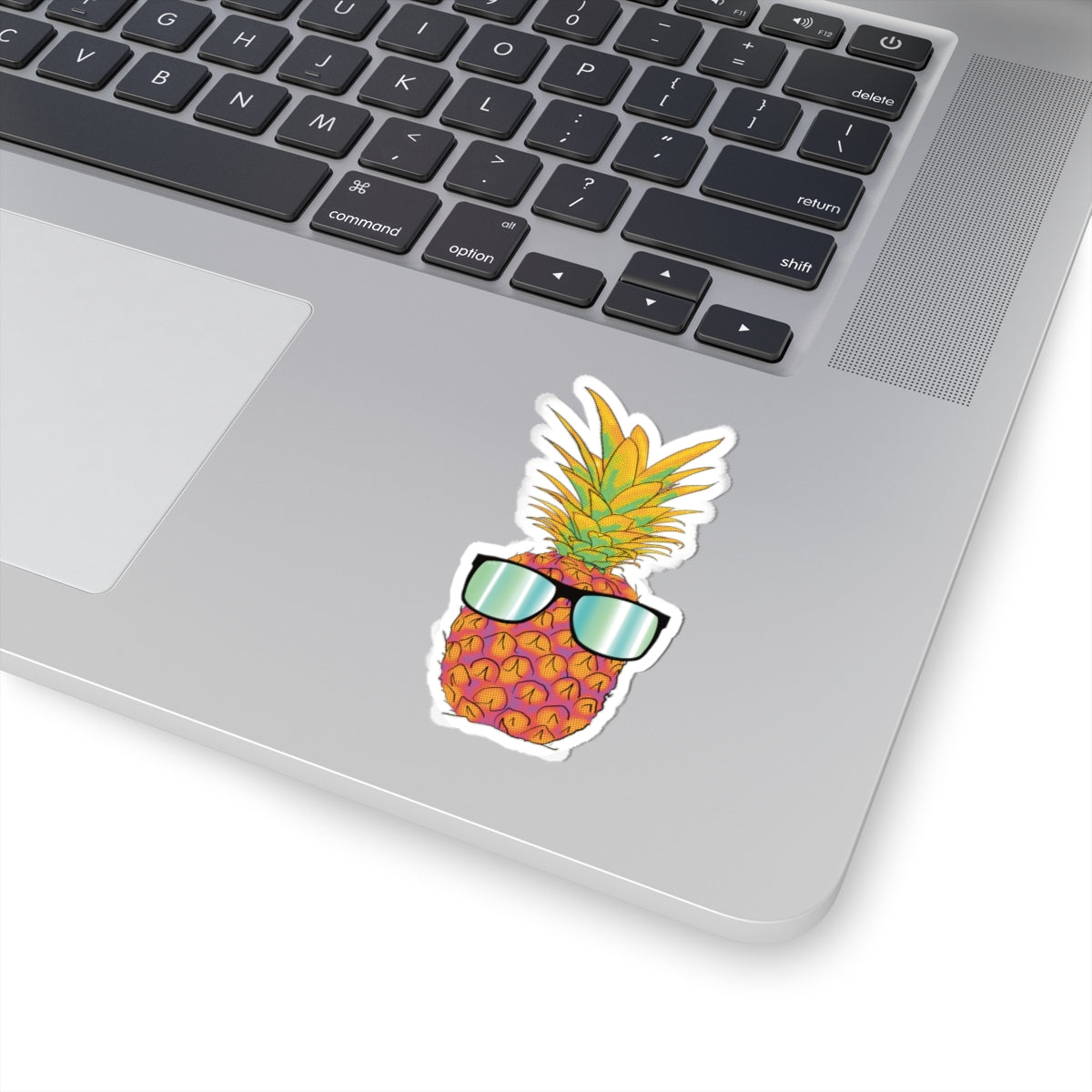 Pineapple in Sunglasses Sticker, Tropical Fruit Vinyl Decal, Summer Vibes Sticker