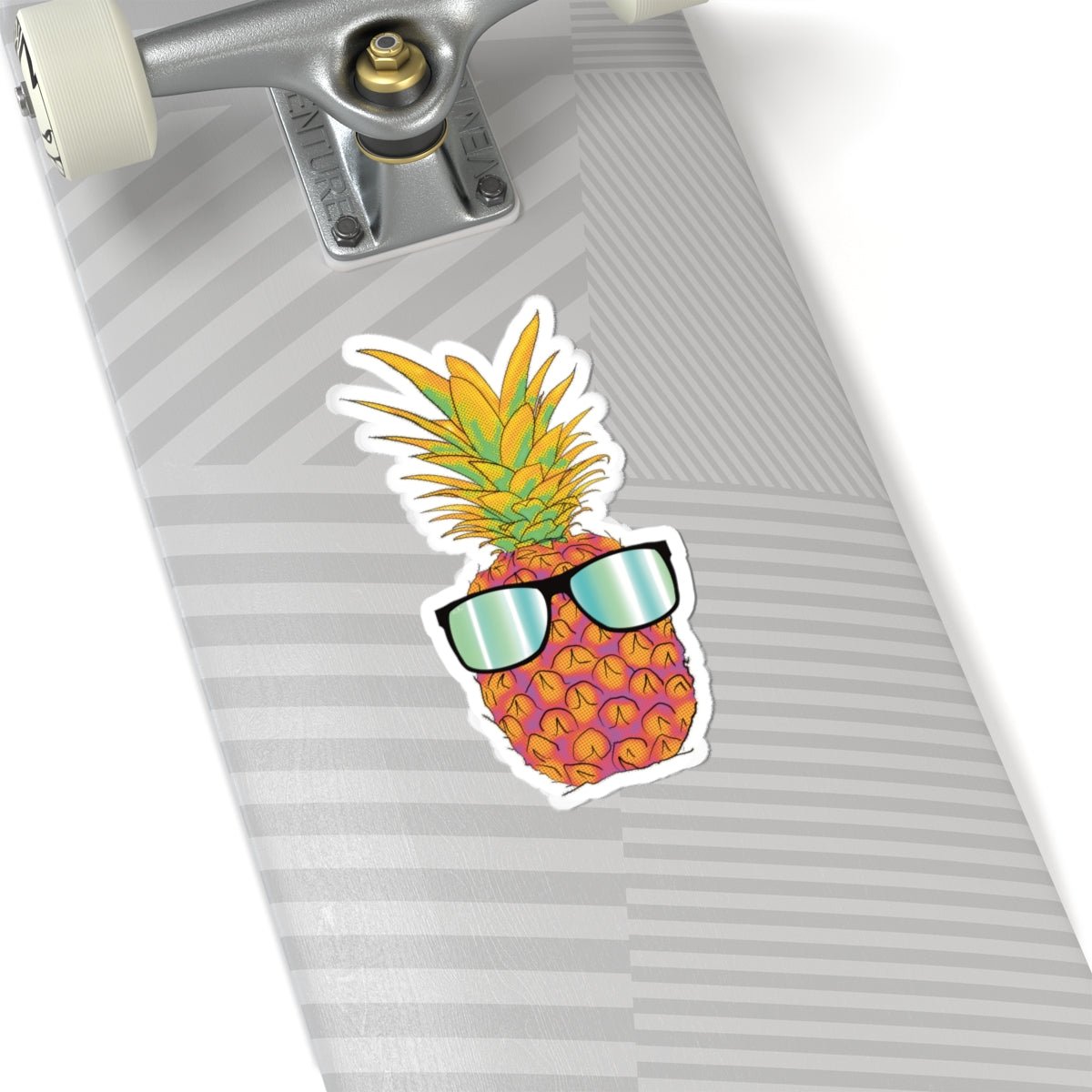 Pineapple in Sunglasses Sticker, Tropical Fruit Vinyl Decal, Summer Vibes Sticker