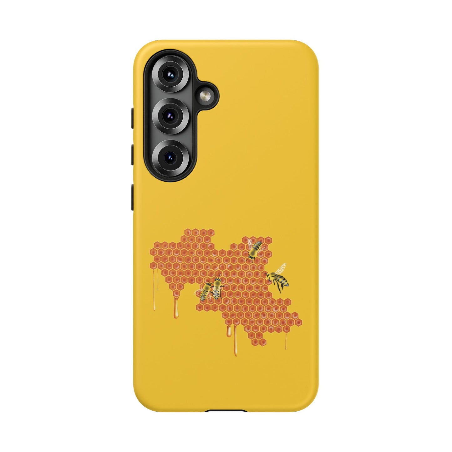 Honeybee Phone Case, Honeycomb and Honey, Yellow Protective Cover for iPhone, Google Pixel, Samsung Galaxy