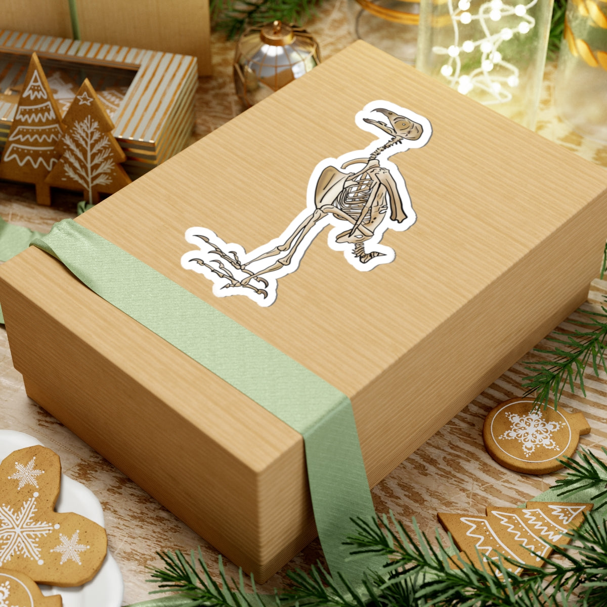 Peregrine Falcon Vinyl Sticker, Bird Skeleton Decal, Anatomical Bird Design
