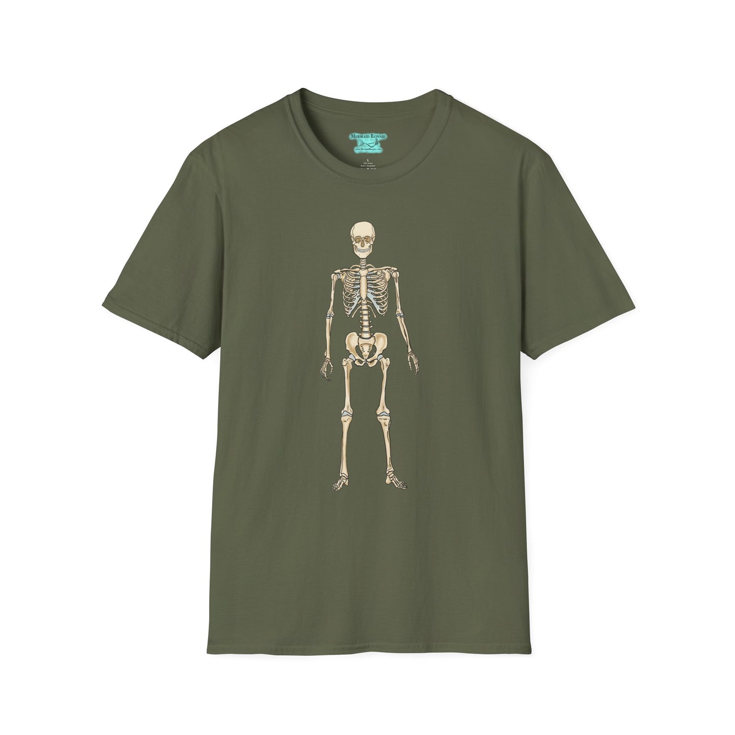 Anatomical Skeleton Graphic T-Shirt, Unisex Short Sleeve Tee, Human Anatomy Gift