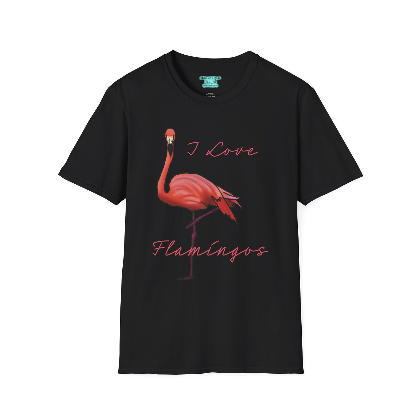 Flamingo T-Shirt, I Love Flamingos Unisex Tee, Flamingo Facts, Printed on Front and Back