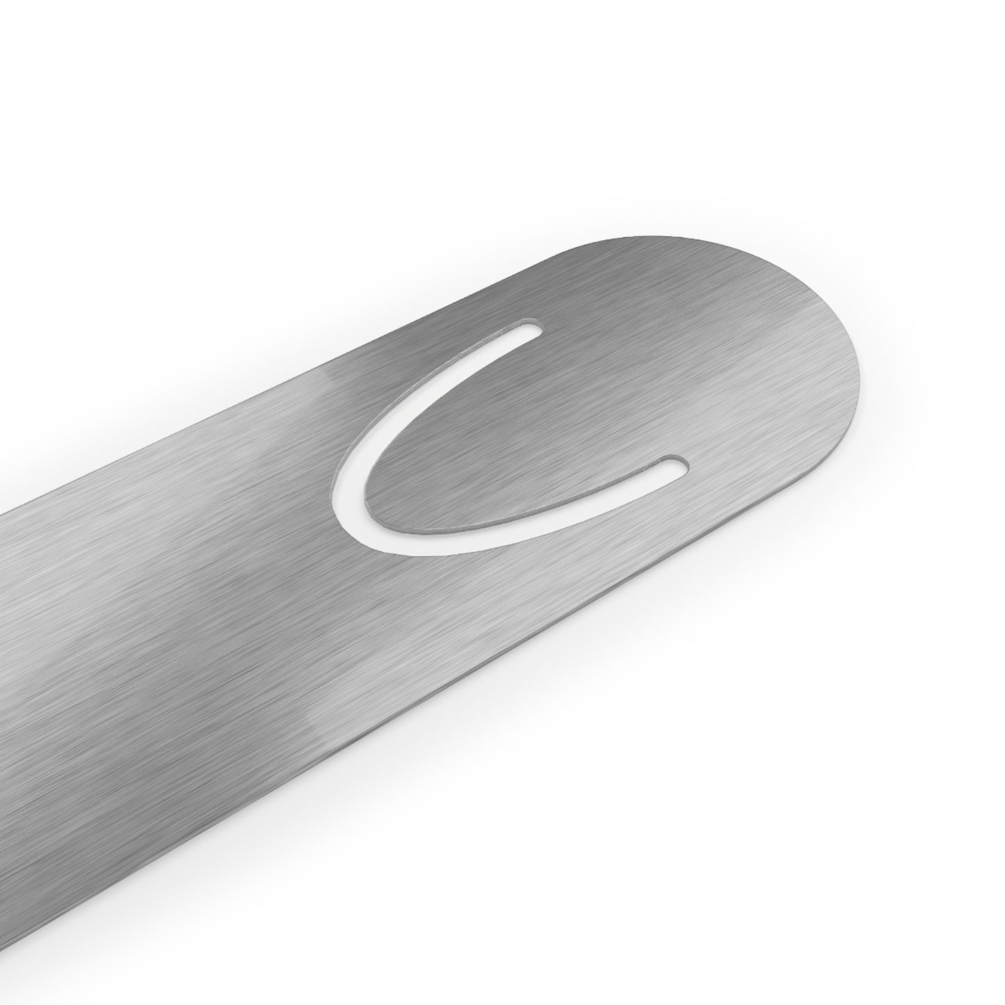 Back side of an aluminum bookmark featuring a portrait of Sigmund Freud with humorous text that reads 'Yo Mama – Sigmund Freud.