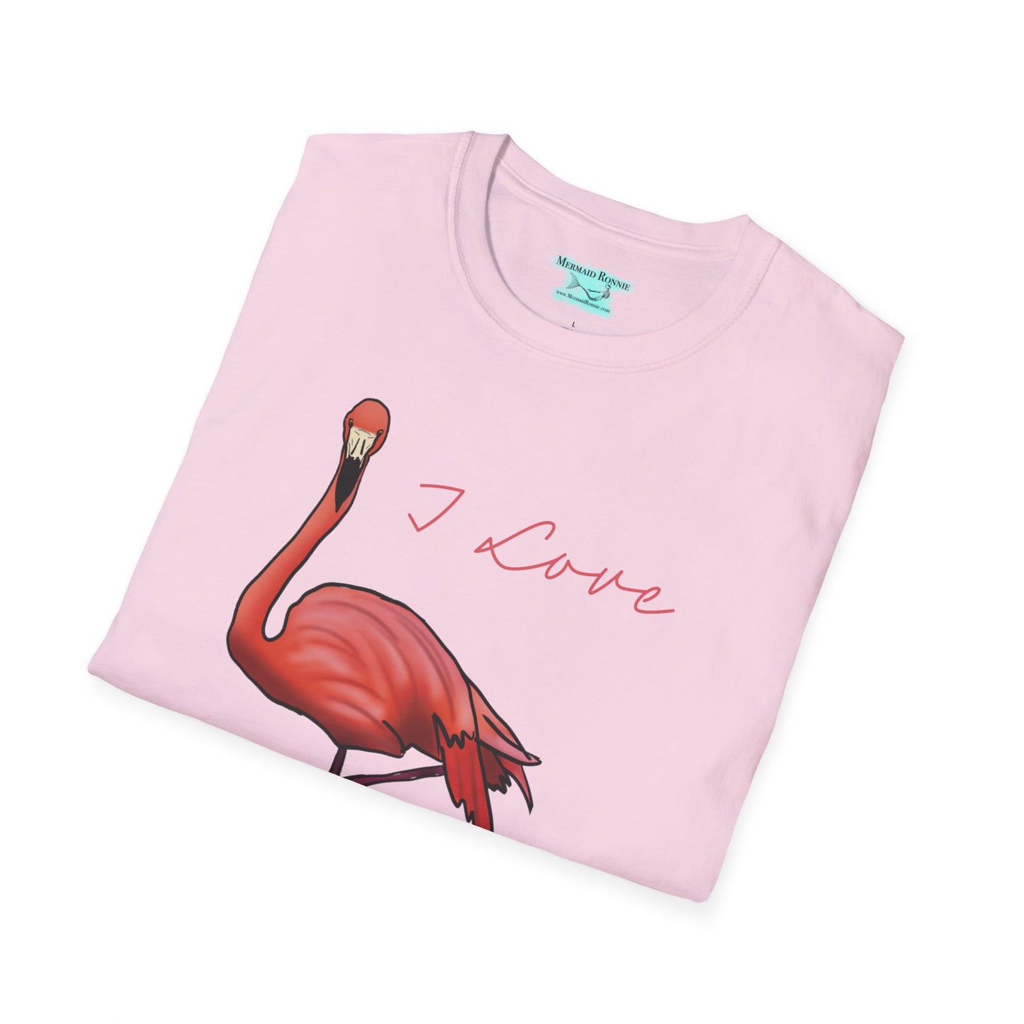 Flamingo T-Shirt, I Love Flamingos Unisex Tee, Flamingo Facts, Printed on Front and Back
