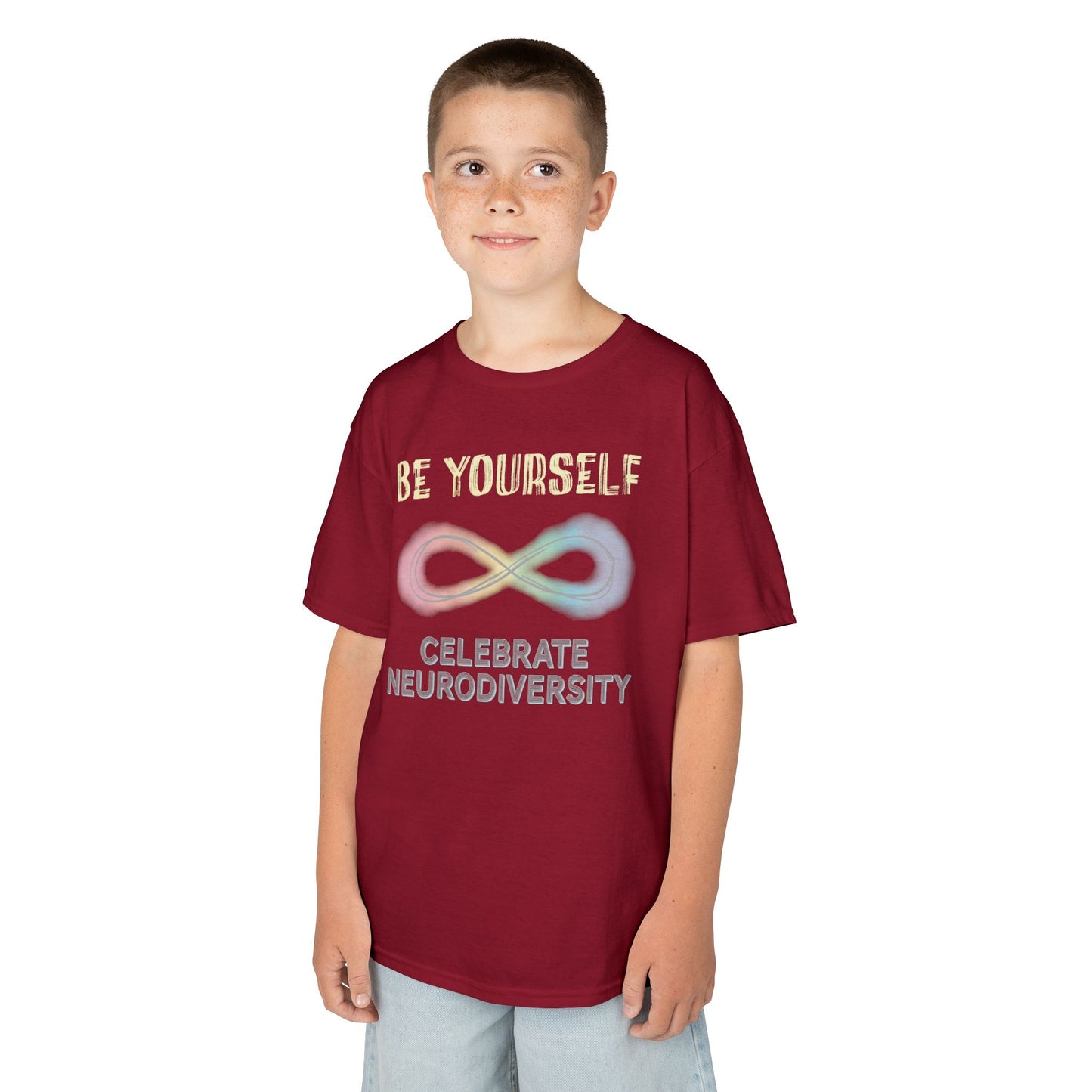 Neurodiversity T-Shirt For Kids, Inspirational Be Yourself Short Sleeve Tee, Autism and ADHD Acceptance