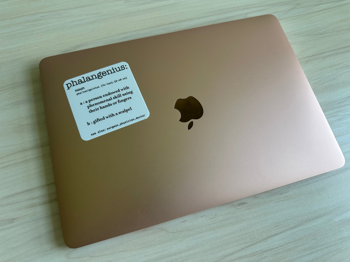 Funny Surgeon Sticker, Phalangenius Medical Definition Decal, Surgery Thank You Gift