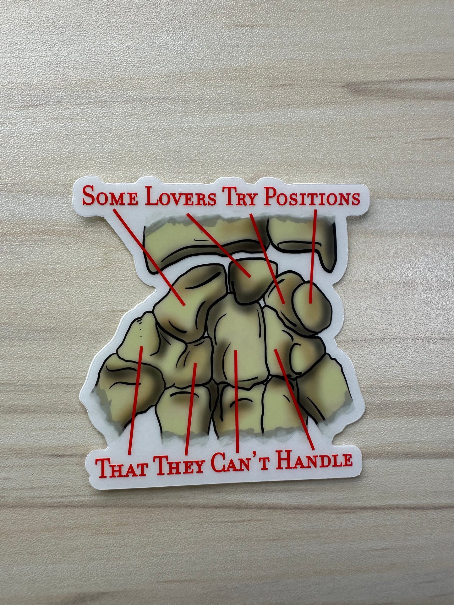 Carpal Bone Mnemonic Sticker, Funny Anatomy Vinyl Decal, Medical Education Humor