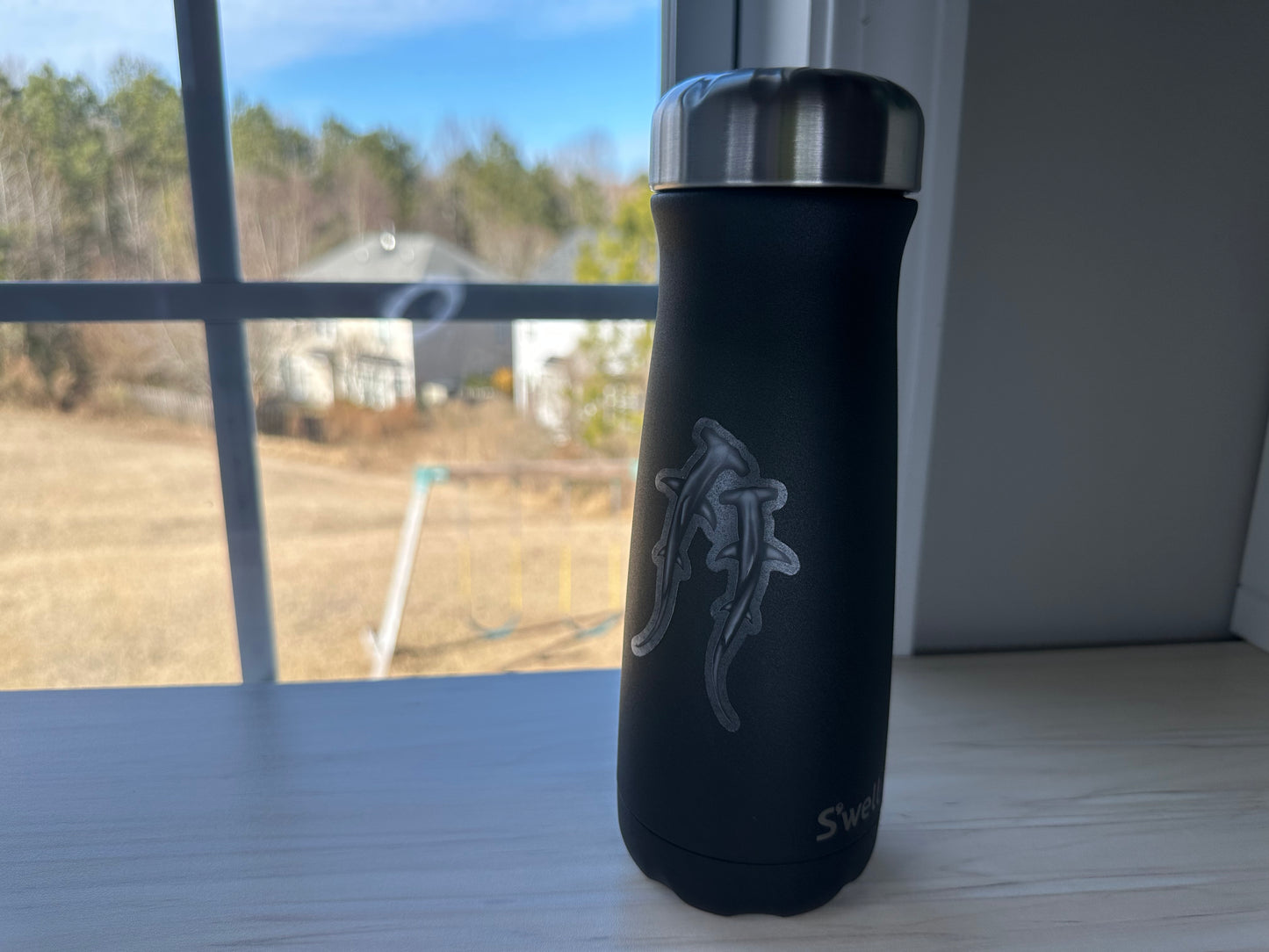 Hammerhead Shark Vinyl Sticker, Ocean Predator Decal, Marine Biology Sticker, Transparent Sticker