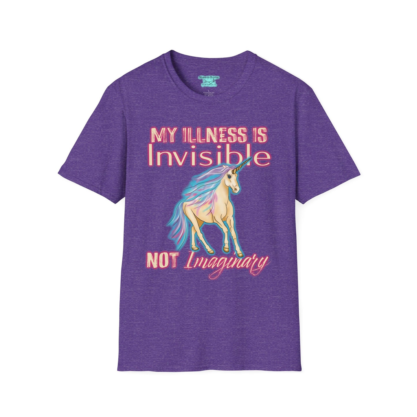 Funny Invisible Illness T-Shirt, Unisex Unicorn Graphic Tee, Chronic Disease Awareness