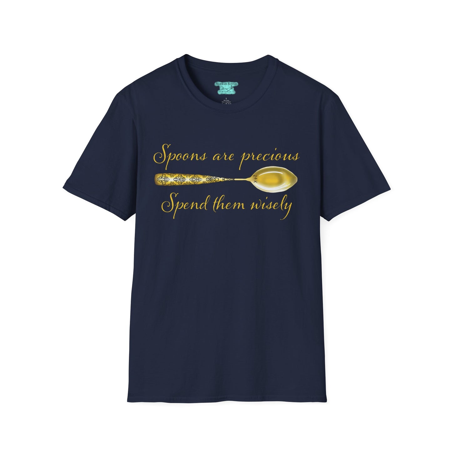 Inspiring Chronic Illness T-Shirt, Spoons Are Precious Spend Them Wisely, Unisex Short Sleeve Tee