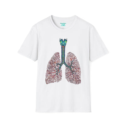 Anatomical Lungs Graphic T-Shirt, Unisex Medical Tee, Respiratory Therapist