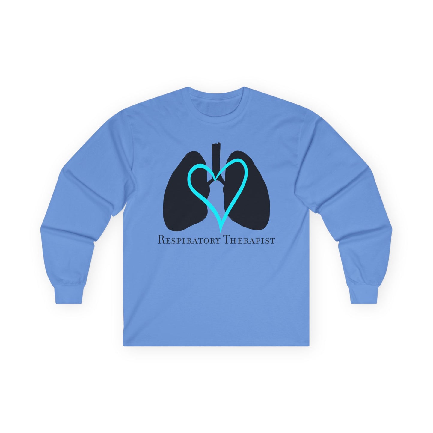 Respiratory Therapist Long Sleeve T-Shirt, Lungs and Heart Design, Unisex Tee
