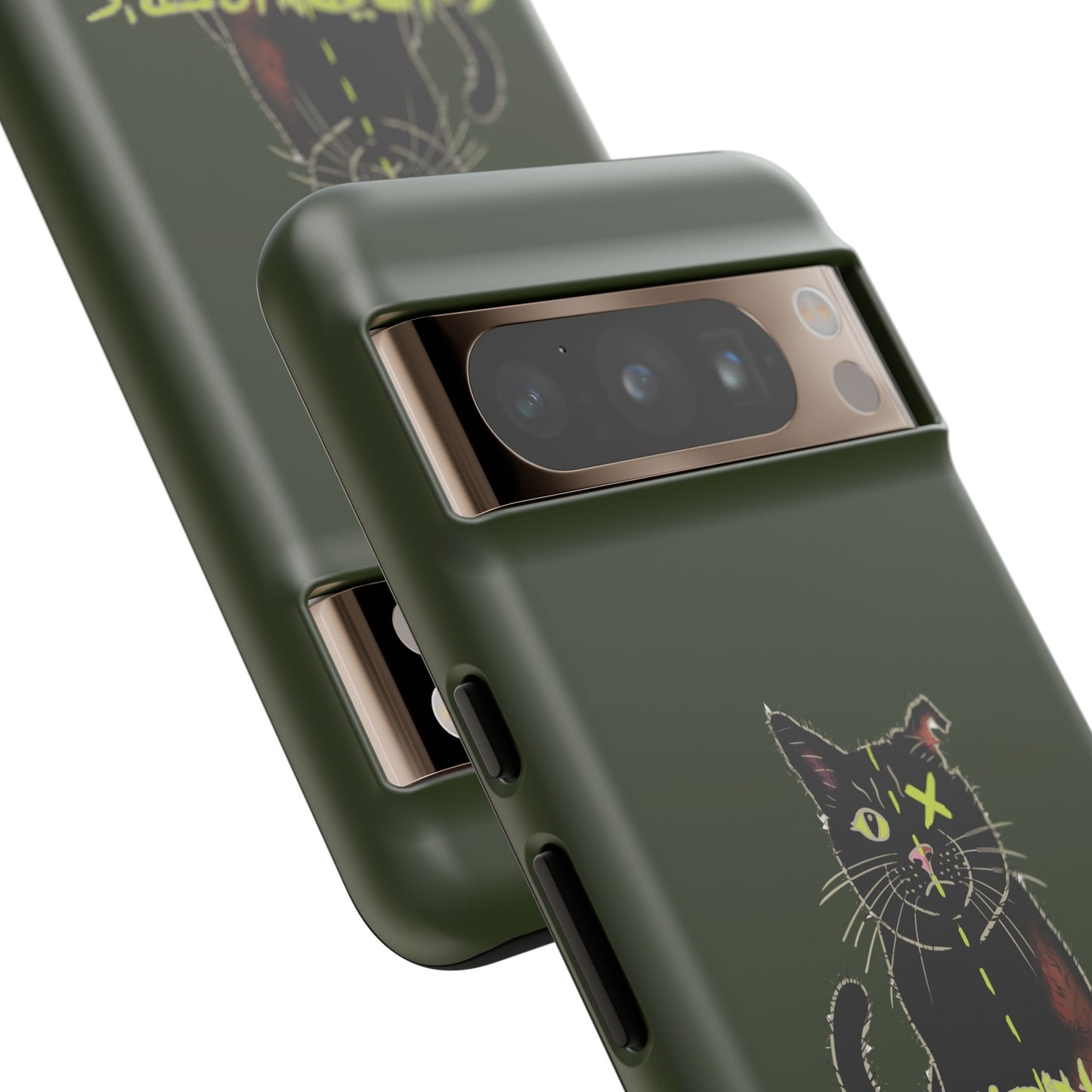 Schrodinger's Cat Phone Case, Green Physics Phone Case for iPhone, Google Pixel, Samsung Galaxy