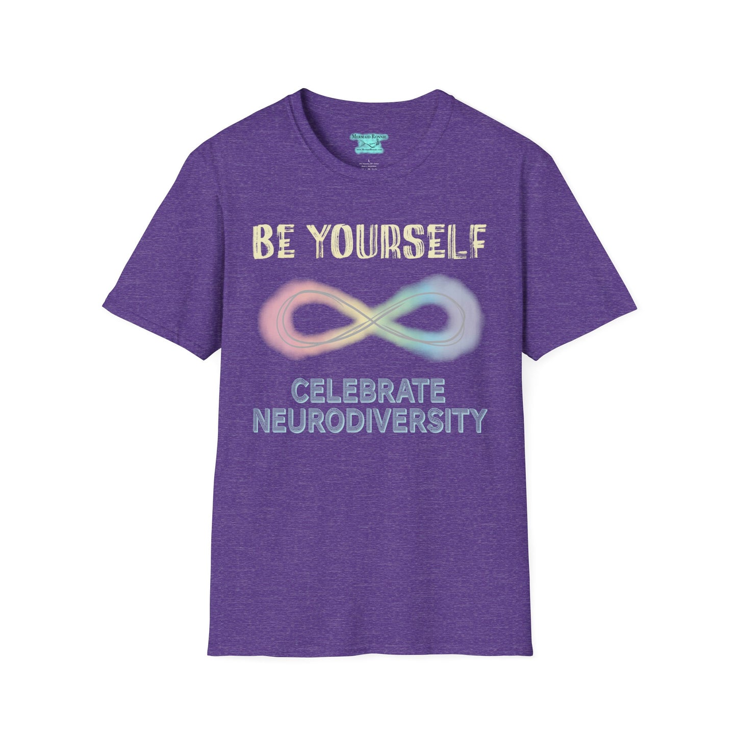 Celebrate Neurodiversity T-Shirt, Pastel Neurodivergent Tee, Rainbow Infinity Symbol