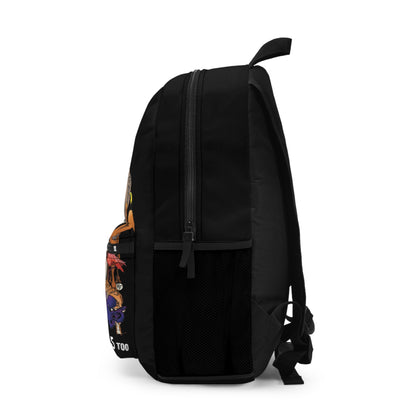 Animal Kingdom Backpack, Black Canvas Backpack, Wildlife Conservation, Animal Lover Backpack