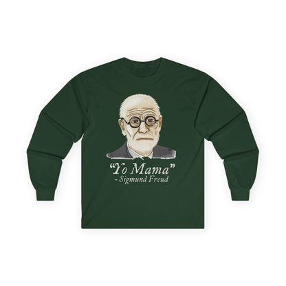 Sigmund Freud Long Sleeve T-Shirt, Funny Psychology Unisex Tee, Yo Mama Joke