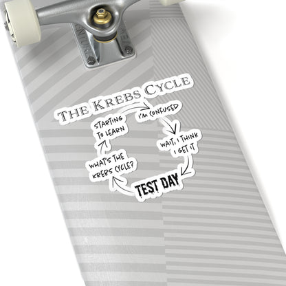 Funny Krebs Cycle Sticker, Biology Student Humor, Citric Acid Cycle Diagram