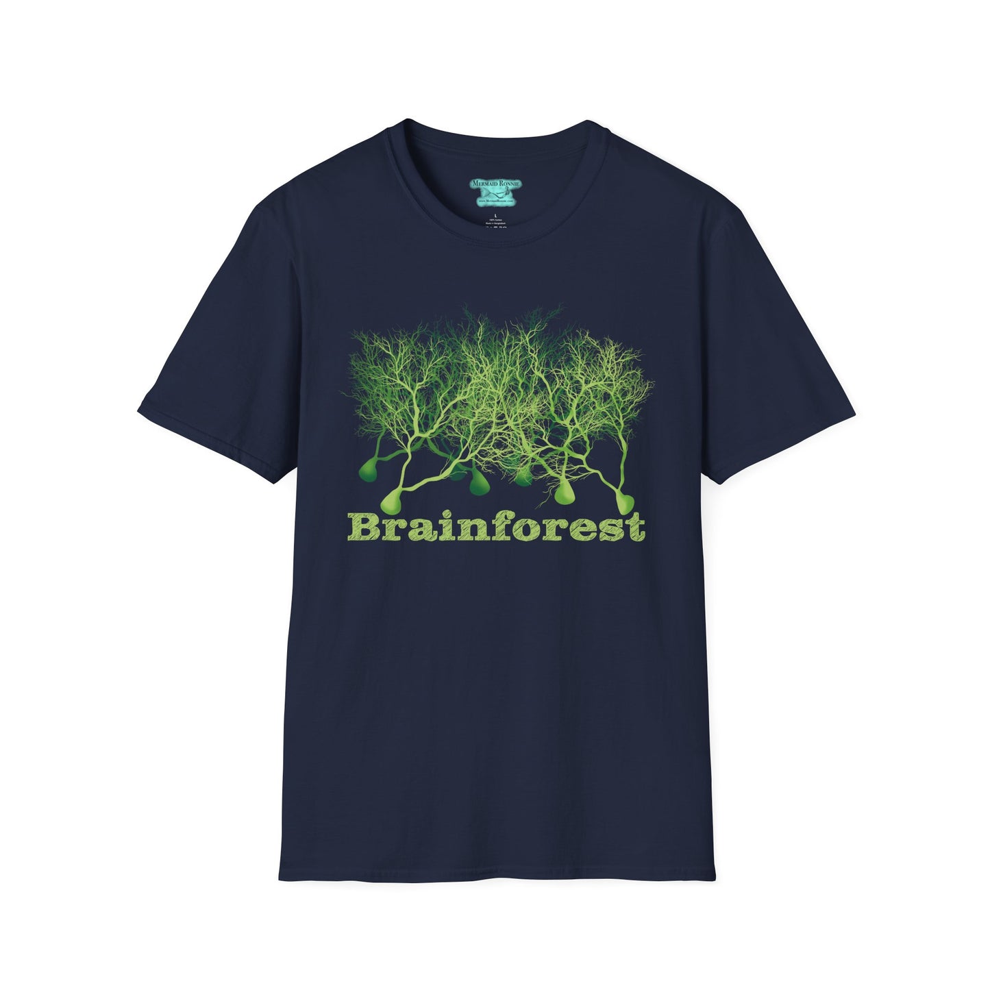 Brainforest Neuroscience T-Shirt, Purkinje Cell Forest, Neuroanatomy Gift, Neuron Short Sleeve Tee