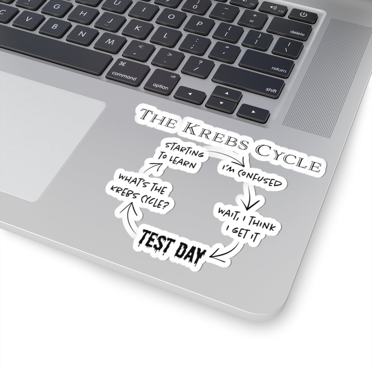 Funny Krebs Cycle Sticker, Biology Student Humor, Citric Acid Cycle Diagram