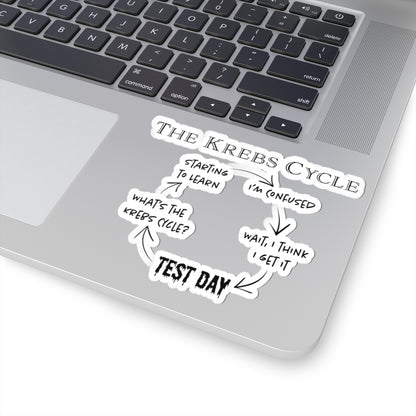 Funny Krebs Cycle Sticker, Biology Student Humor, Citric Acid Cycle Diagram