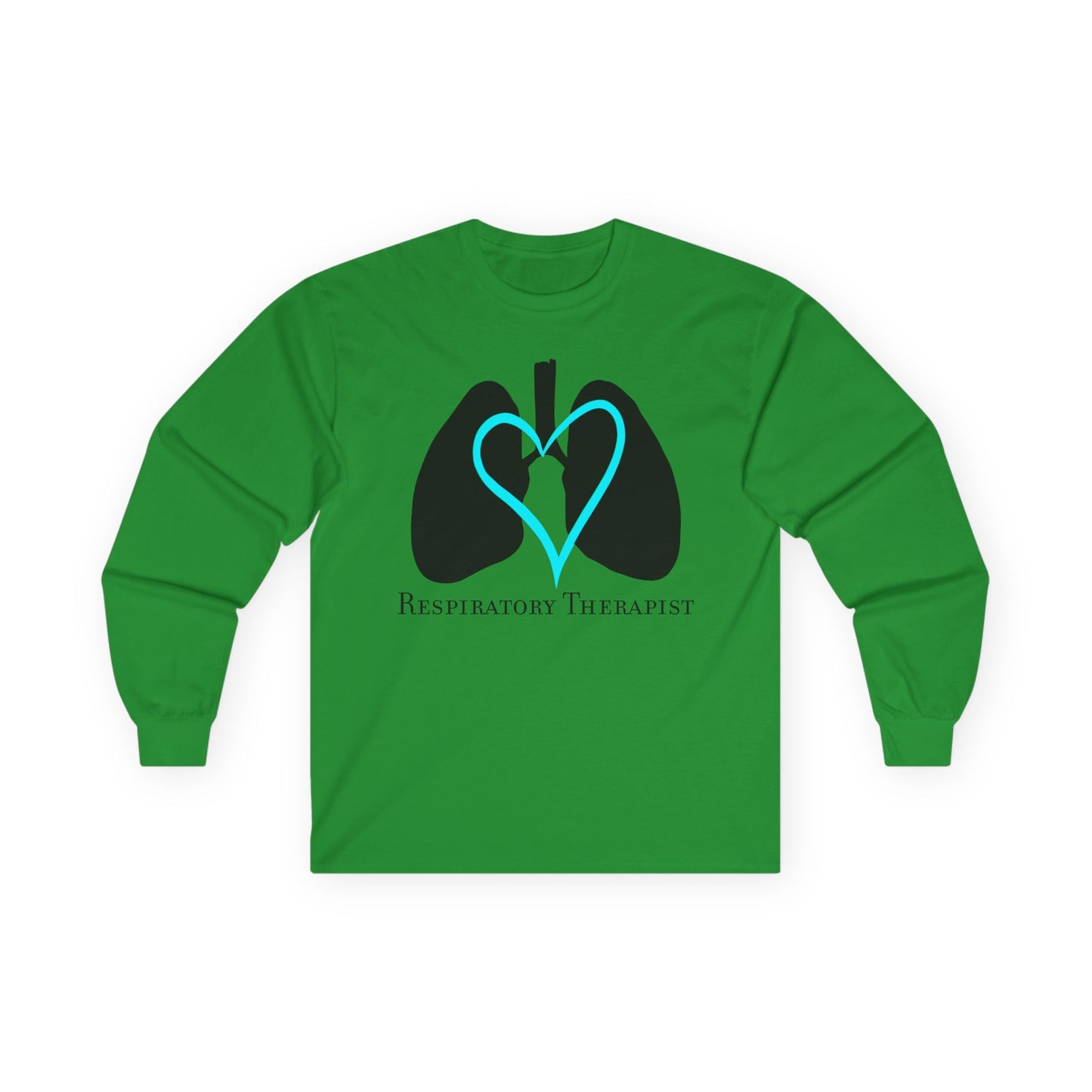 Respiratory Therapist Long Sleeve T-Shirt, Lungs and Heart Design, Unisex Tee