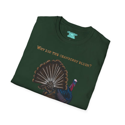 Funny Thanksgiving T-Shirt, Turkey and Cranberry Joke Tee, Unisex Graphic T-Shirt