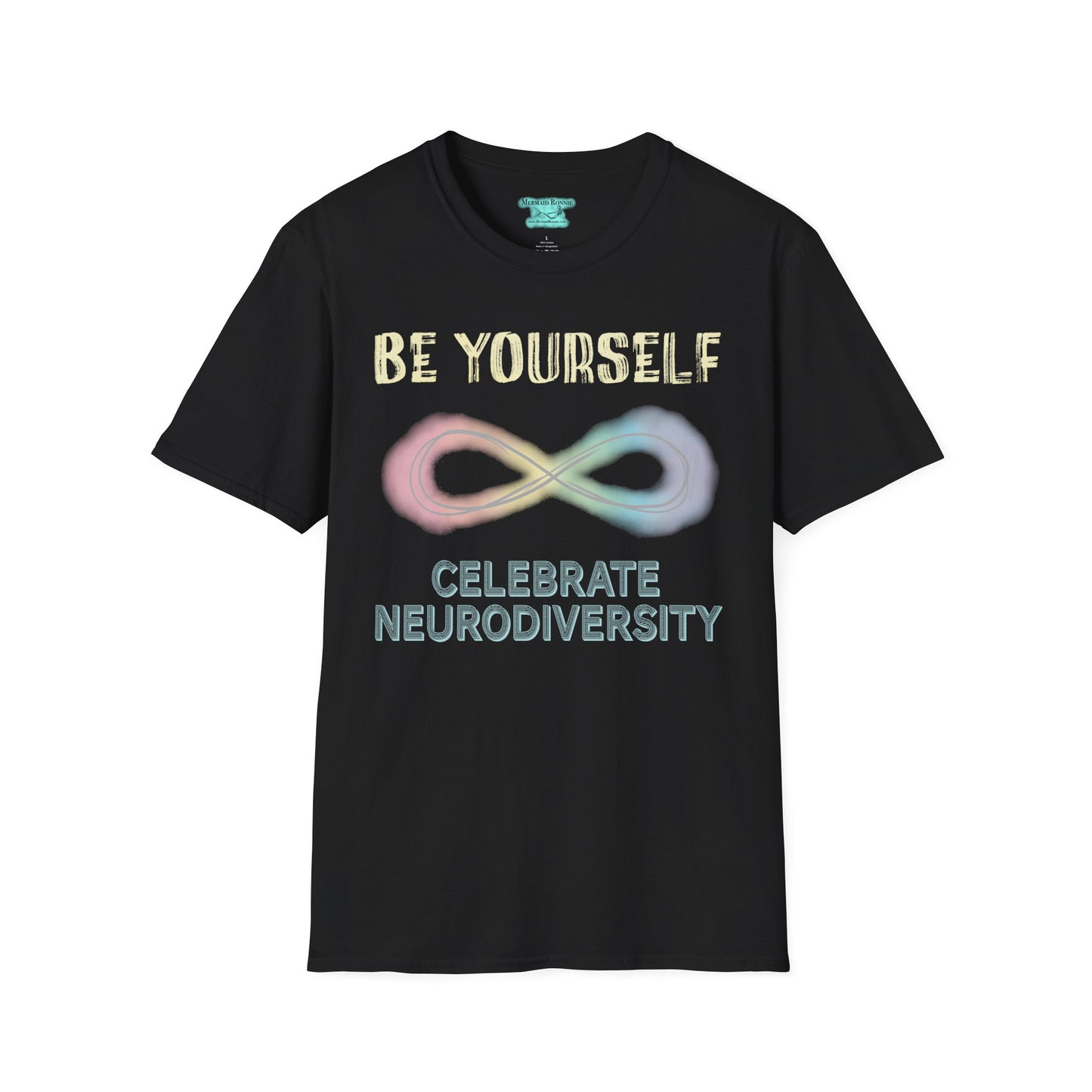 Celebrate Neurodiversity T-Shirt, Pastel Neurodivergent Tee, Rainbow Infinity Symbol