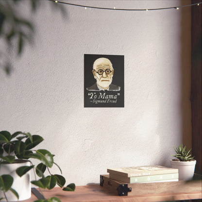 Sigmund Freud Wall Poster, Psychology Humor Poster, ‘Yo Mama’ Joke Art Print