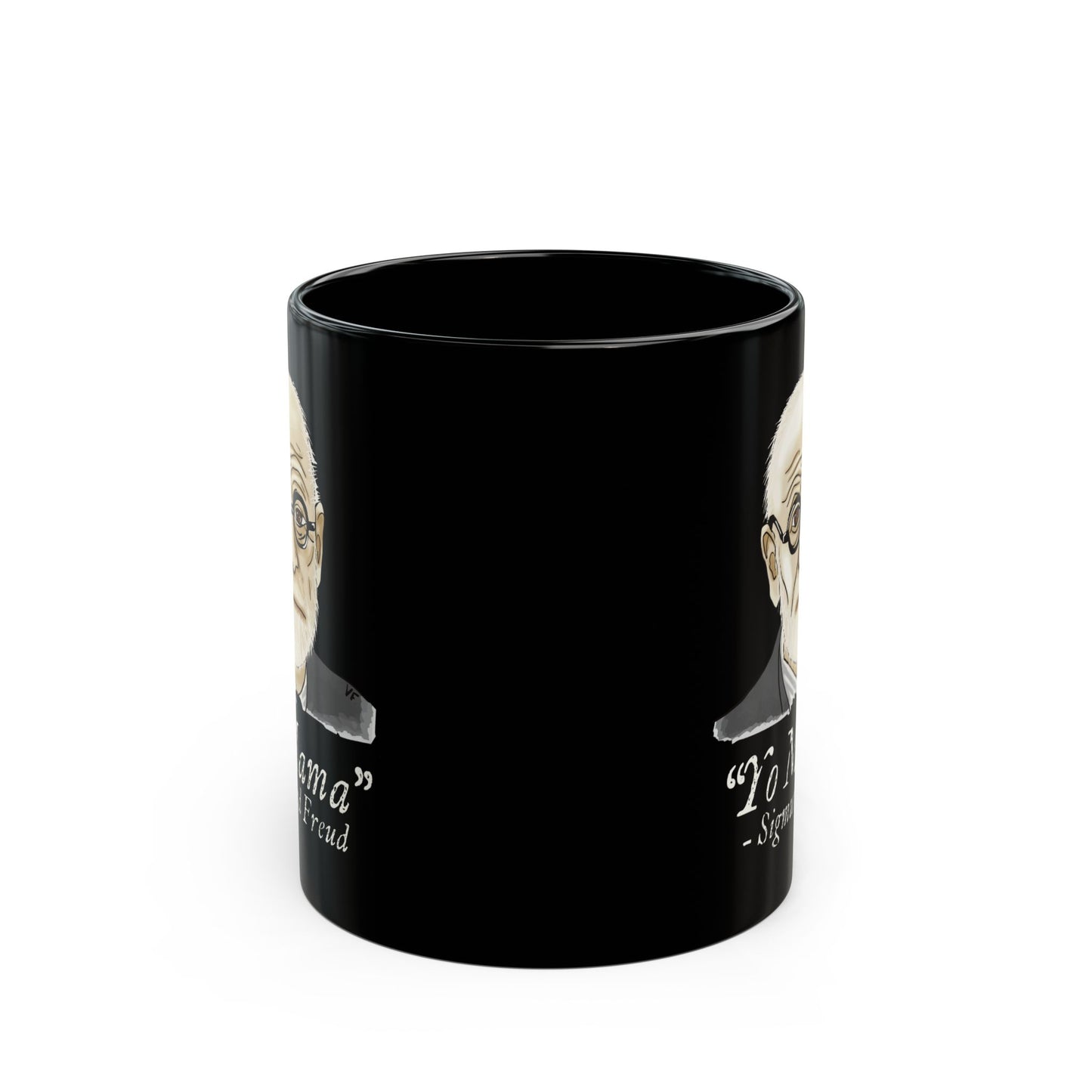 Funny Psychology Mug, Black Sigmund Freud Mug, Yo Mama Joke, Psychology Humor