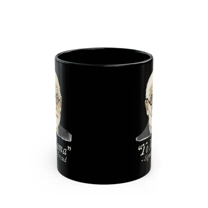 Funny Psychology Mug, Black Sigmund Freud Mug, Yo Mama Joke, Psychology Humor